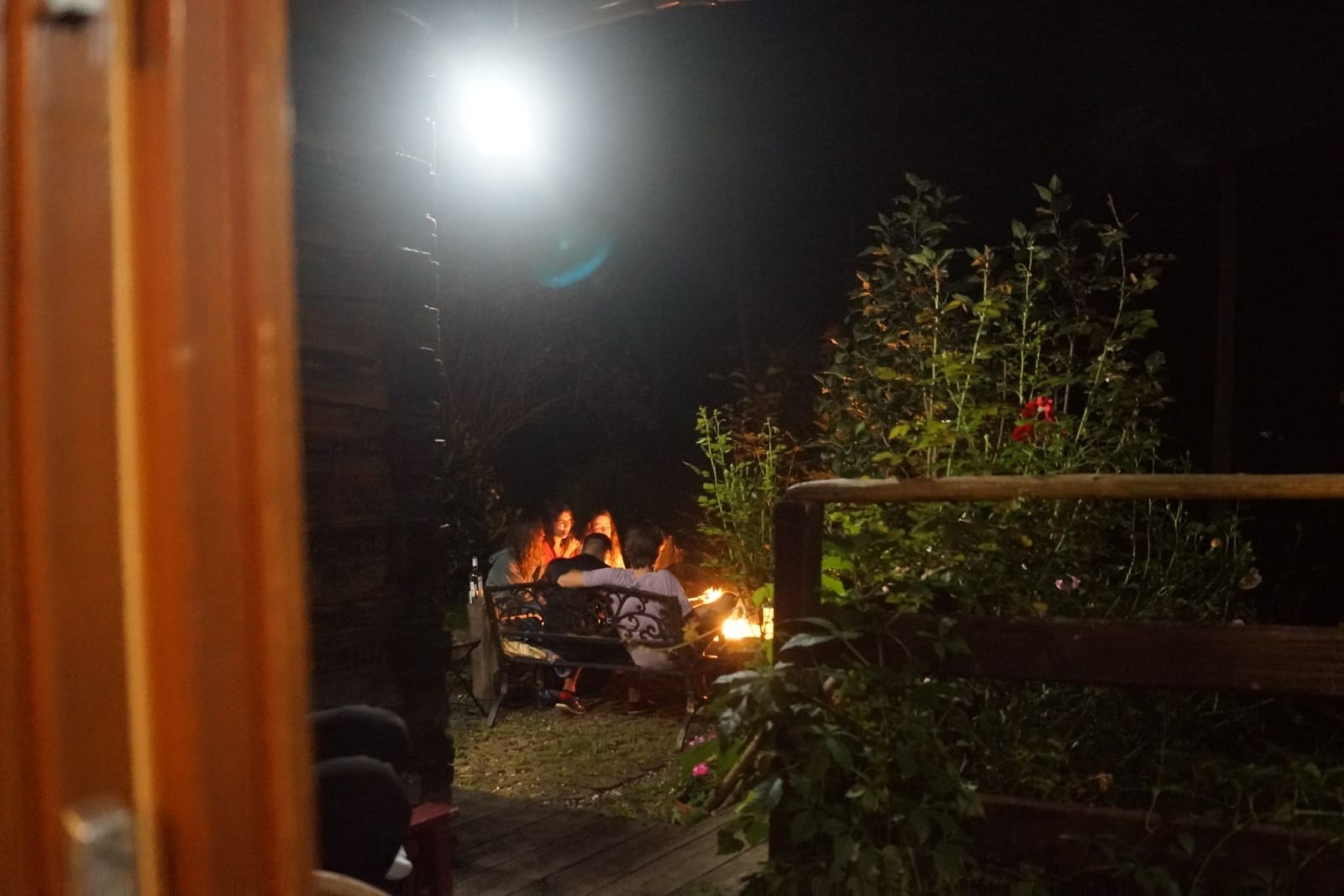 Bonfire night at the hostel